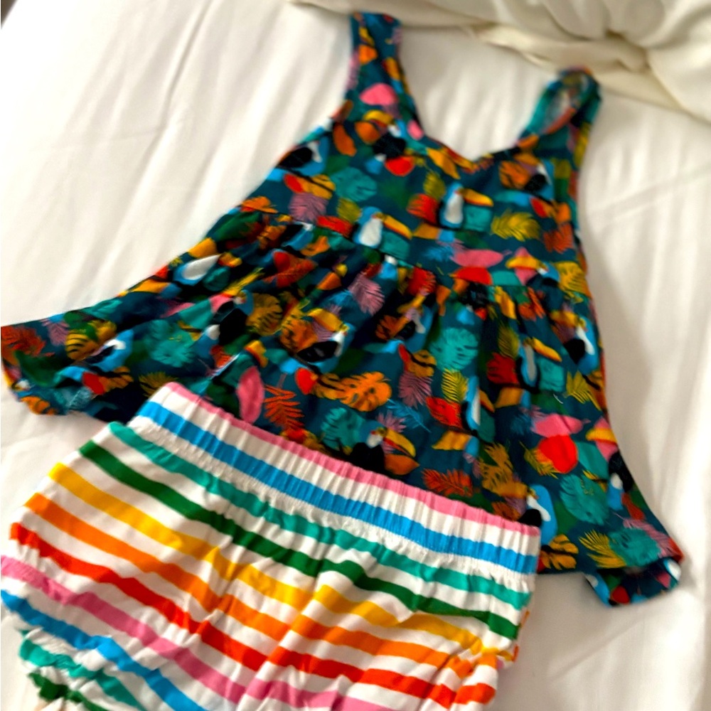 Posh Peanut Multicolor Striped Kids Shorts